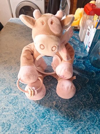 Peluche vache son et sensoriel