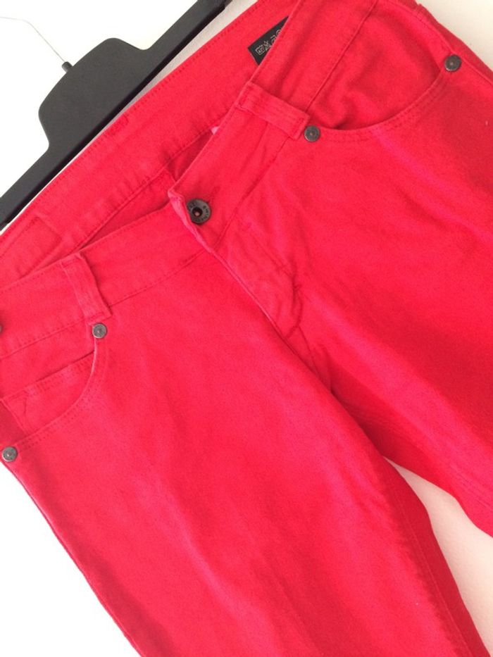 Jeans rouge neuf taille 34 marque P&Y Denim - photo numéro 4