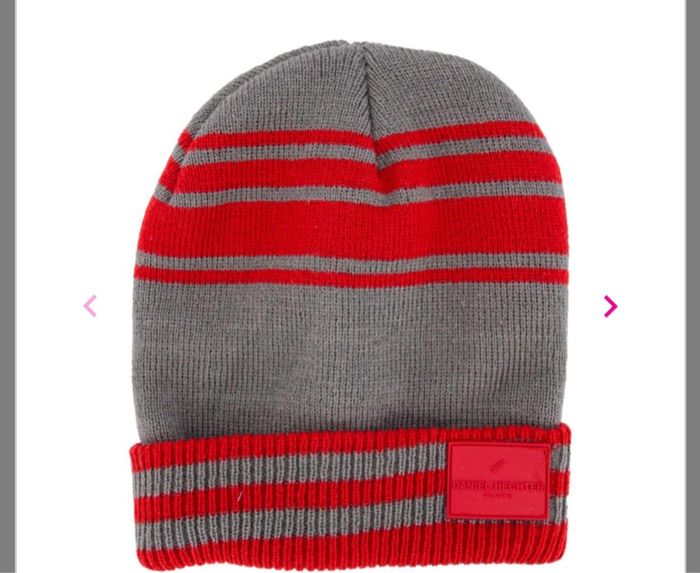 Bonnet enfant griis rouge - photo numéro 2