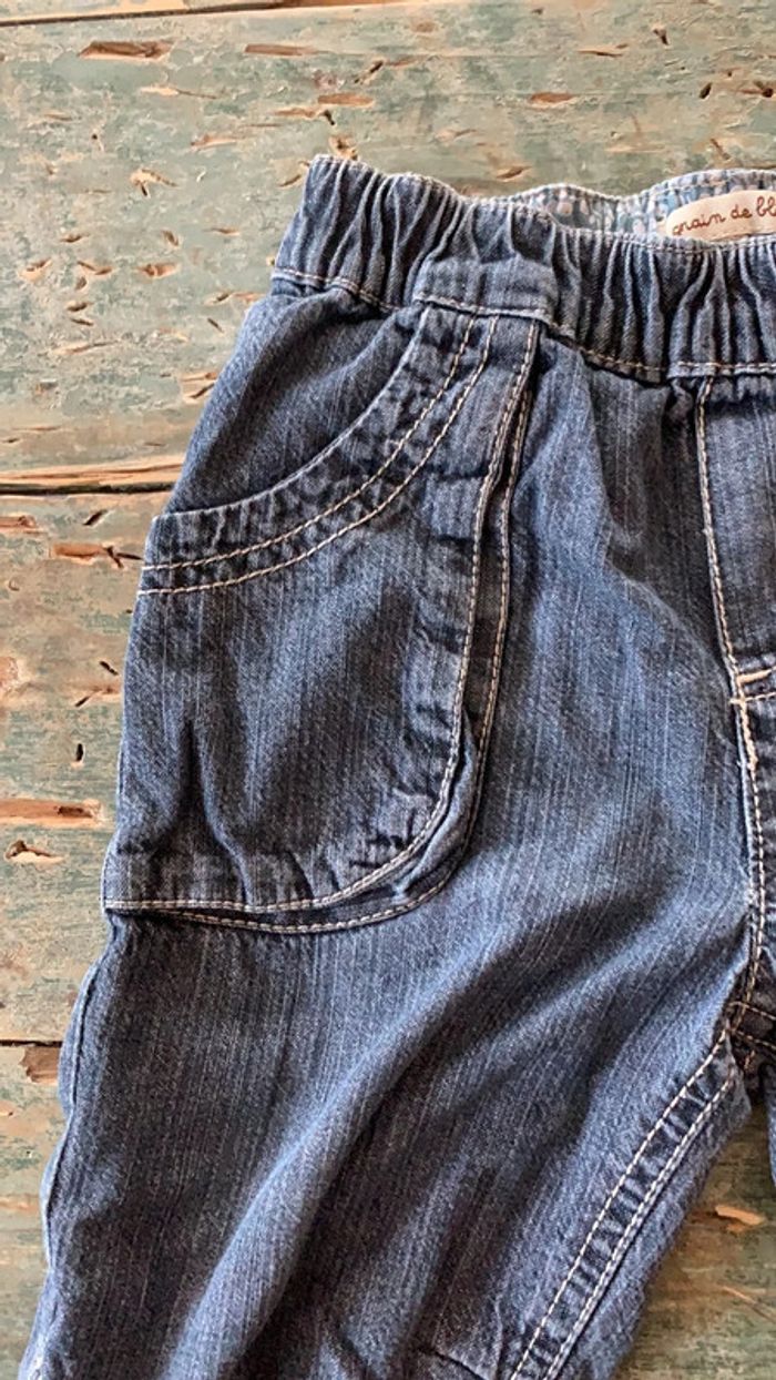 Pantalon en jean grains de blé - photo numéro 3