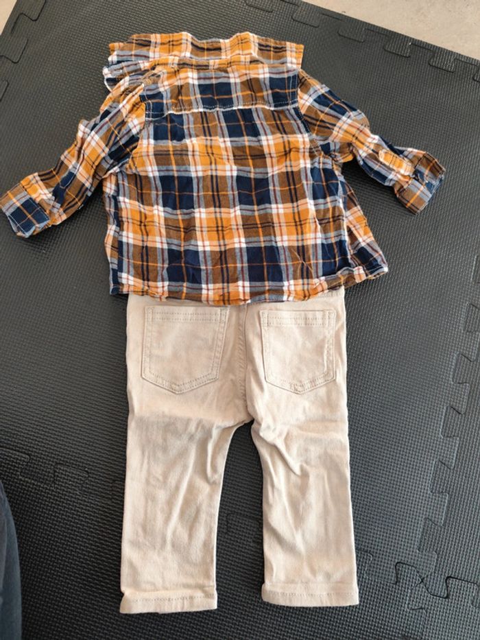Ensemble 6 mois jeans chemise et tee shirt - photo numéro 5