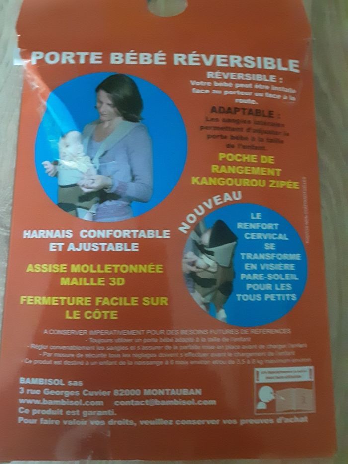 Vends porté bébé réversible - photo numéro 3