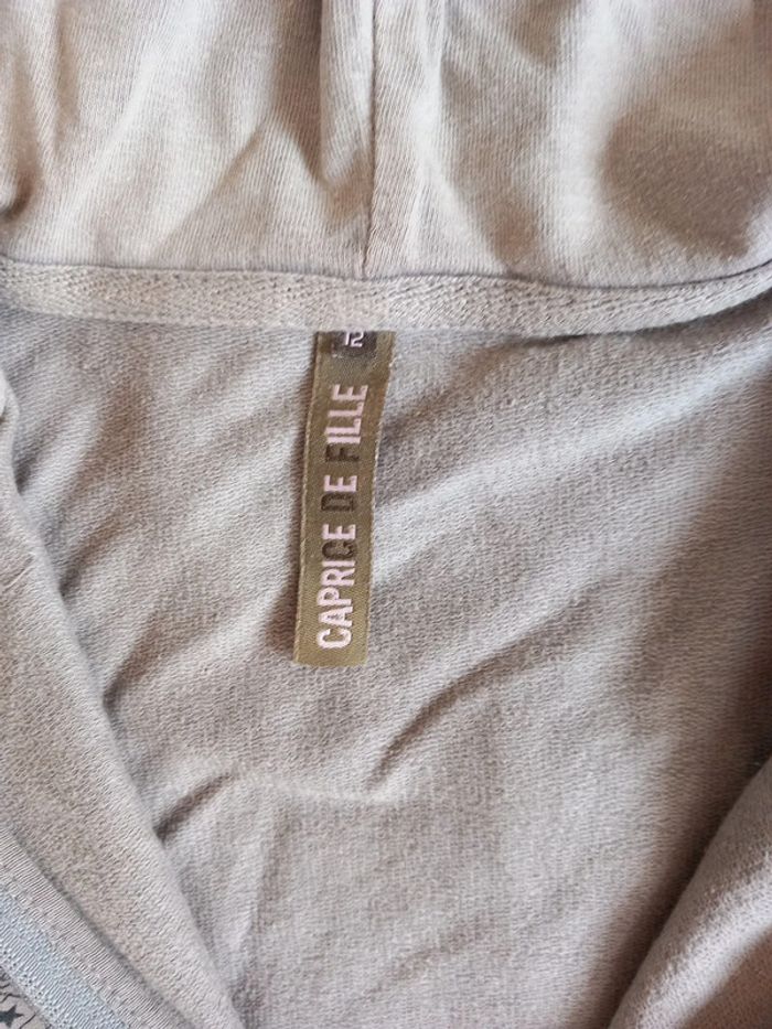 📦veste sweat capuche 12ans Caprice de fille - photo numéro 4