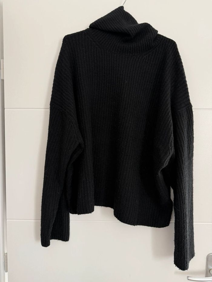 Pull sweat col noir hm Sweat sweat-shirt manches pull haut t-shirt loose oversize pullover felpa