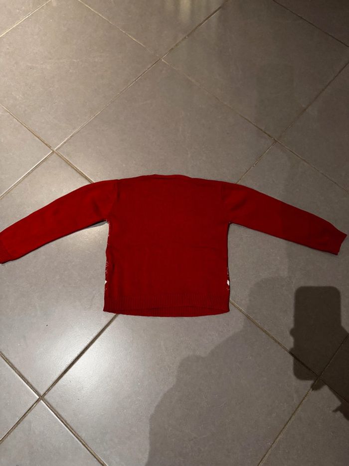Pull / Sweat - Disney - Minnie Mouse - Mickey / Cœurs / Sapins / Flocons - Rouge - 5 ans - photo numéro 3