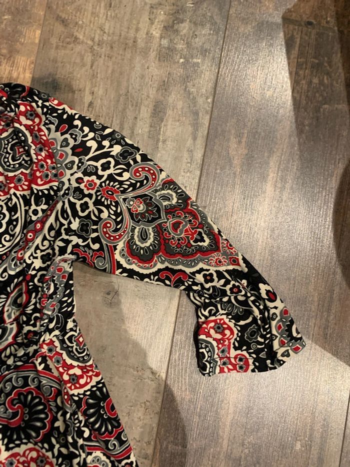 Blouse 3/4 manches motif vintage - photo numéro 3