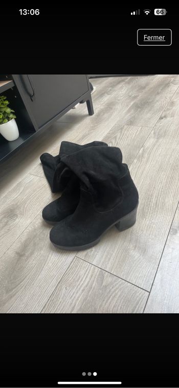 Cuissardes noires en daim