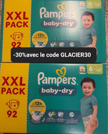Deux XXL carton de couches Pampers taille 6 normal 