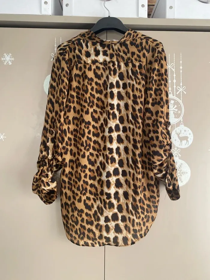 Blouse en voile léopard - Taille M - photo numéro 9