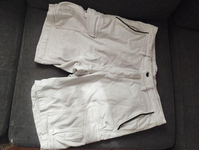 Bermuda en jeans blanc taille M
