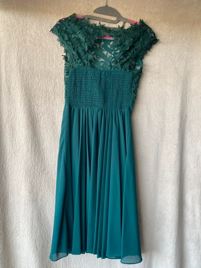 Robe de cérémonie vert sapin - photo numéro 8