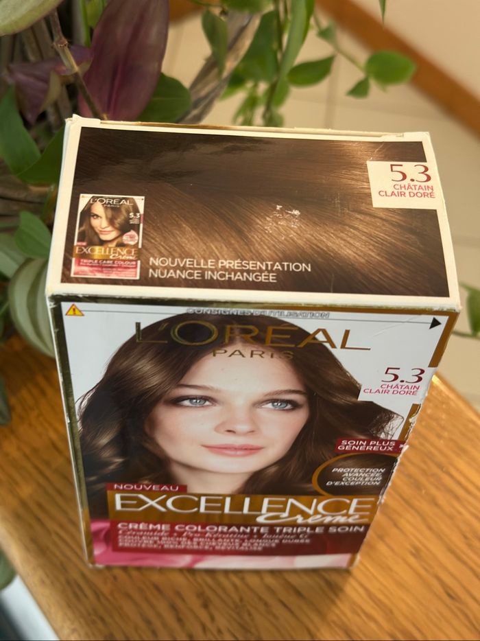 Crème colorante triple soin L’Oréal 5.3 Châtain clair doré - photo numéro 3