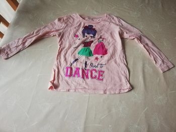 Tee shirt rose manches longues Tex 3/4 ans neuf