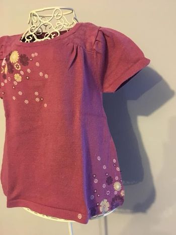 Pull fin sans manches fille 24 mois