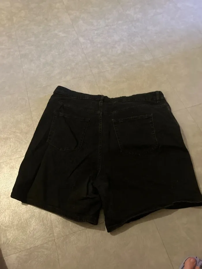 Short en jeans taille haute réglable - photo numéro 3