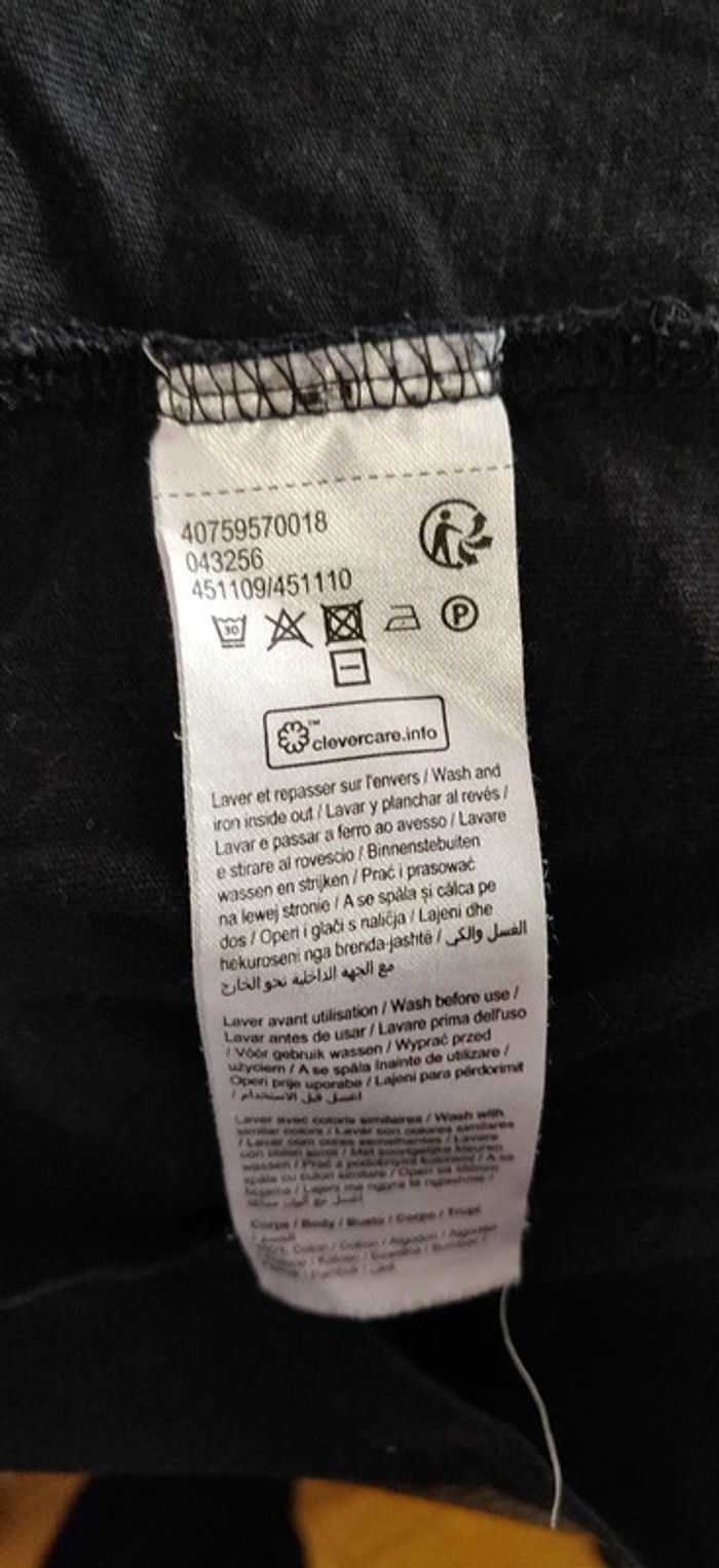 Tshirt ml noir et blanc Gémo 14 ans - photo numéro 4