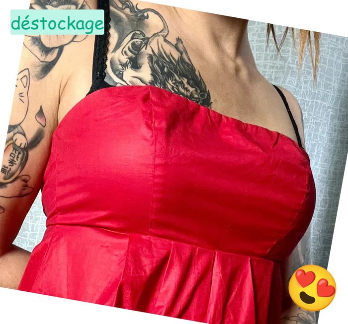 SOLDÉ - Robe boule bustier mini taille 34 - 100 % coton - photo numéro 5