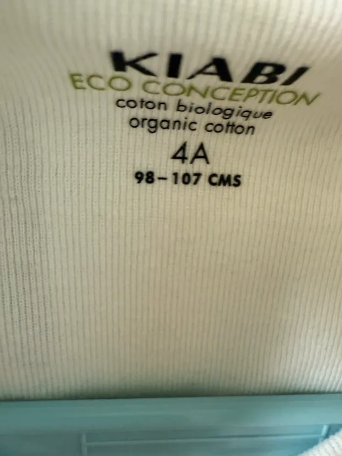 Sous pull 4 ans Kiabi blanc - photo numéro 3
