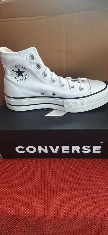 Converse plateforme blanche haute