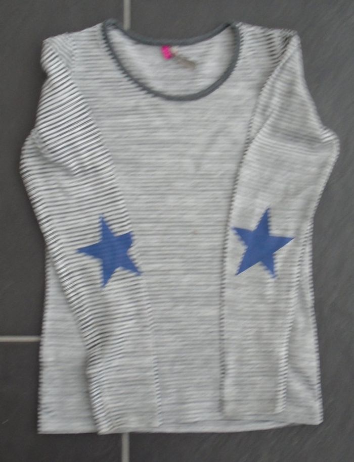 Tee shirt manches longues "étoiles" fille 8 ans - photo numéro 2