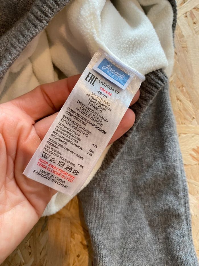 Bonnet écharpe Jacadi 18 mois neuf - photo numéro 3