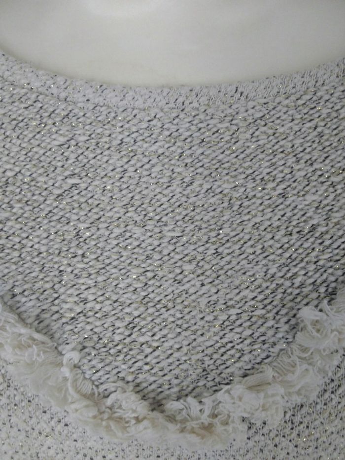 Sweat coton beige fils doré - photo numéro 3