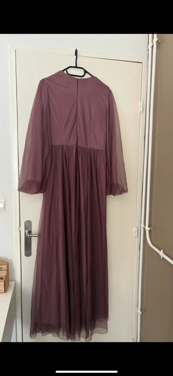 Robe de soirée mauve femme taille L - photo numéro 4