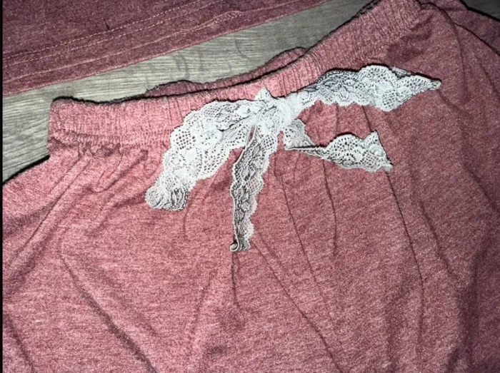 Pyjama 2 pièces d'été bordeaux Shein taille 38 ou M - photo numéro 3
