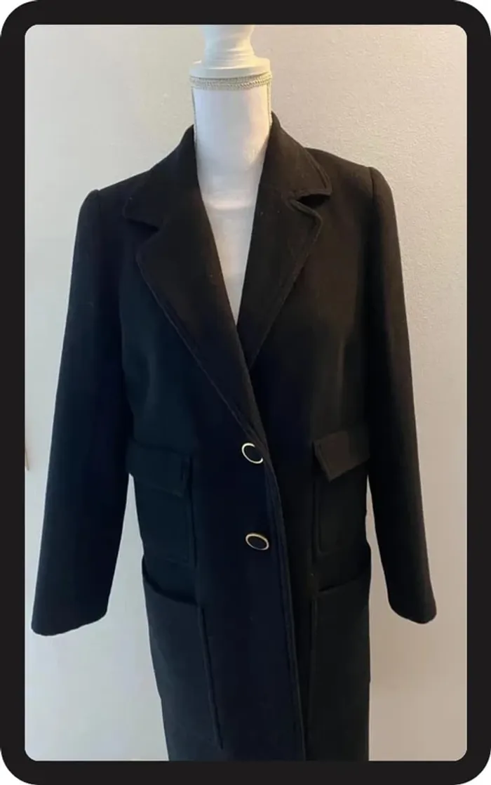 Sinequanone Manteau Long Noir Taille 34/36/S