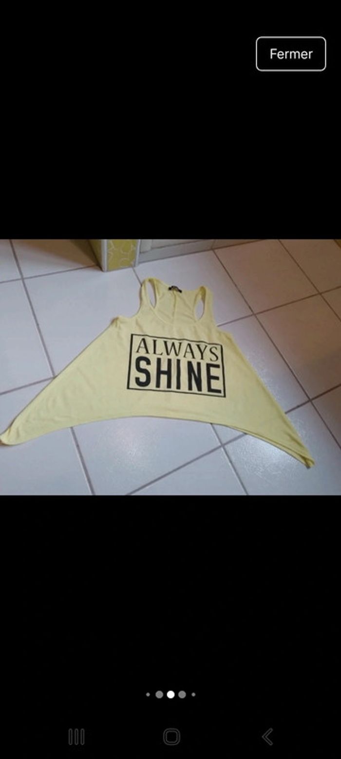 Débardeur femme jaune fluo Mim - photo numéro 9
