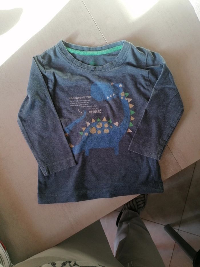 Tee shirt manches longues dinosaures mini rebel 9/12 mois