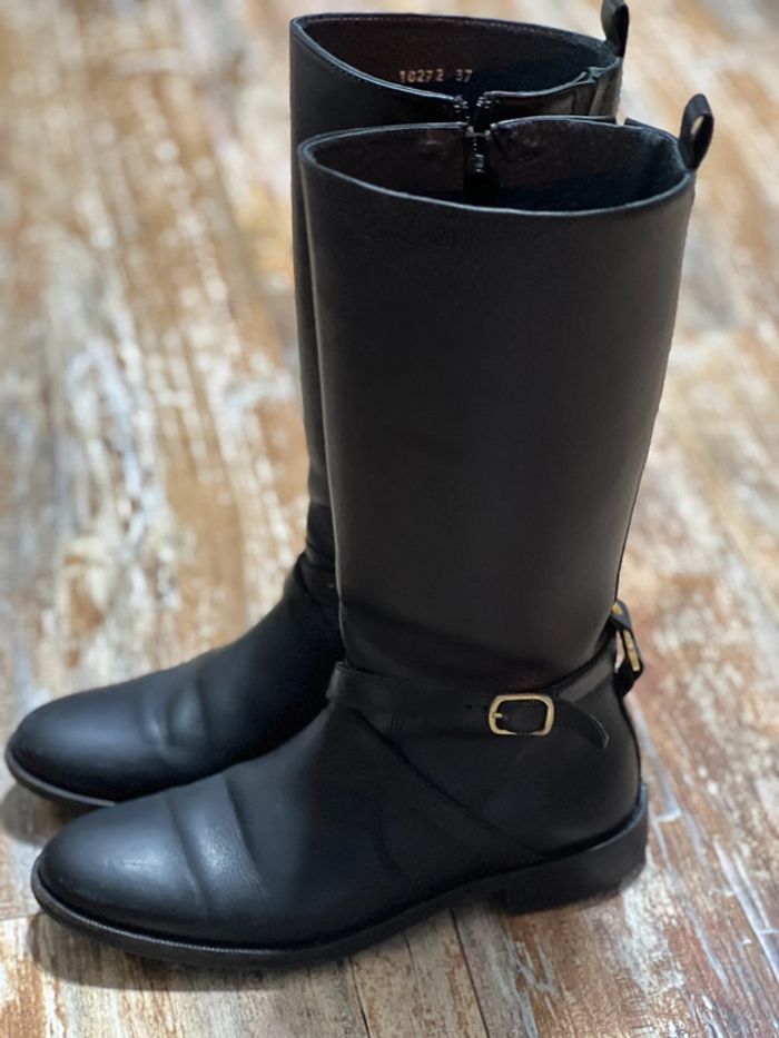 Bottes cavalières cuir noir 37 Ubik