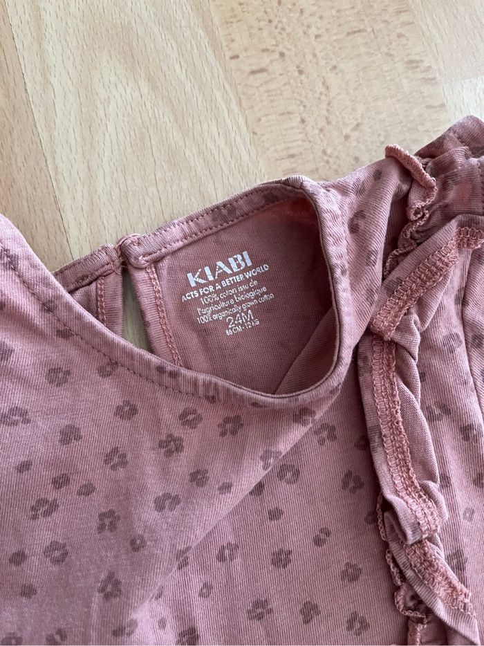 Robe vieux rose à motifs kiabi 24mois TBE - photo numéro 3