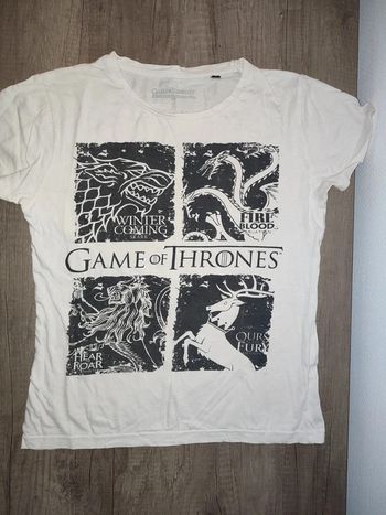 T shirt blanc Game of thrones taille 2