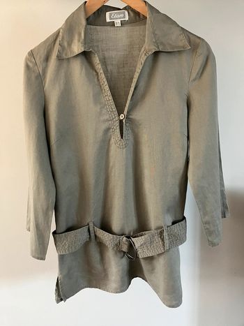 Blouse kaki en ramie Etam 36