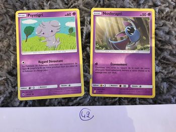 Cartes Pokémon base coloris violet