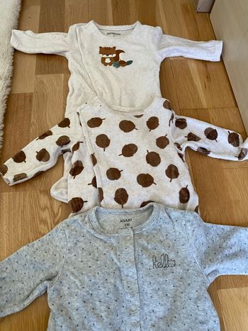 Lot 3 pyjamas grenouillère bébé 