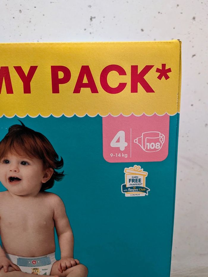 216 couches pampers baby dry taille 4 - photo numéro 2