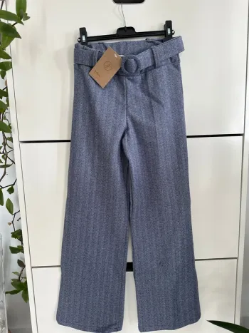 Pantalon bleu avec ceinture - neuf