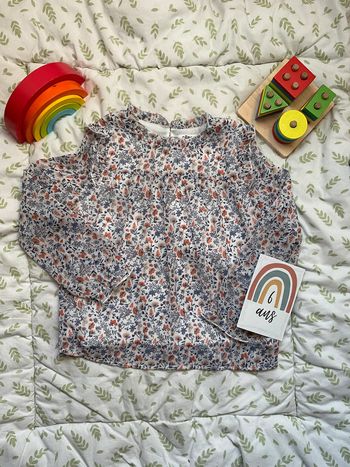 blouse en voile fleuri avec doublure manches longues gémo 6 ans