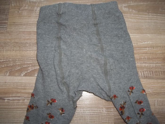 Collant gris à fleurs Tex "8/9" - photo numéro 4