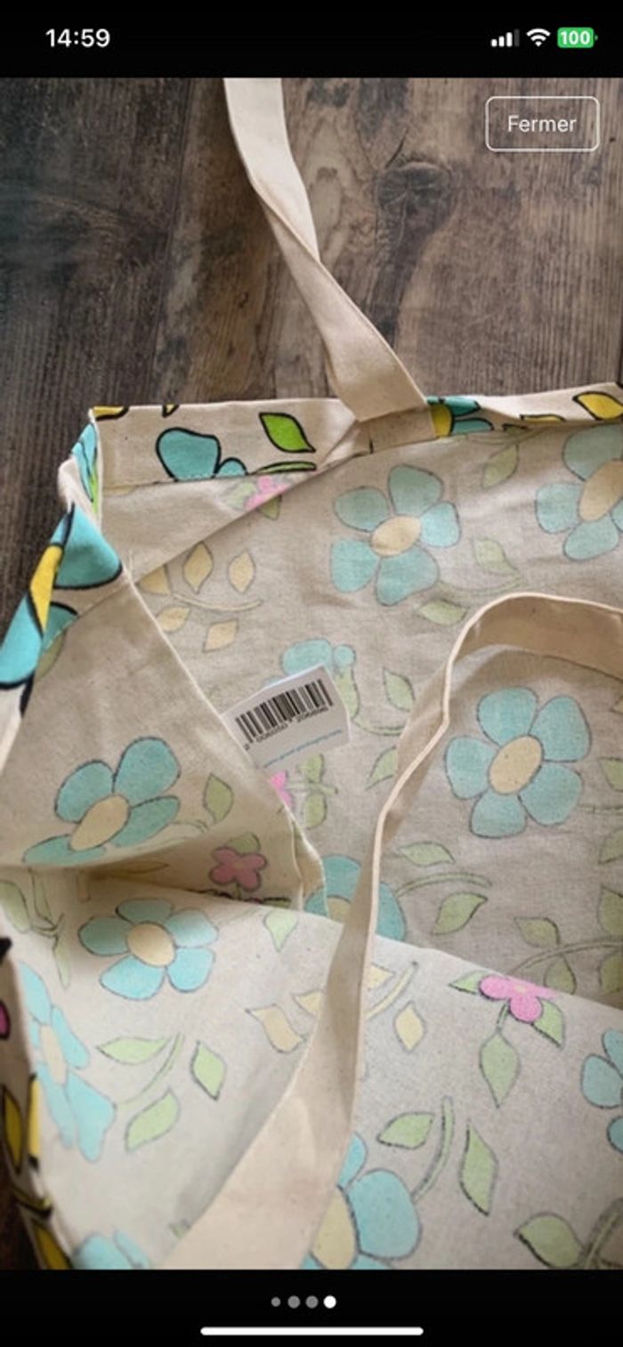 Tote bag fleuri - photo numéro 5