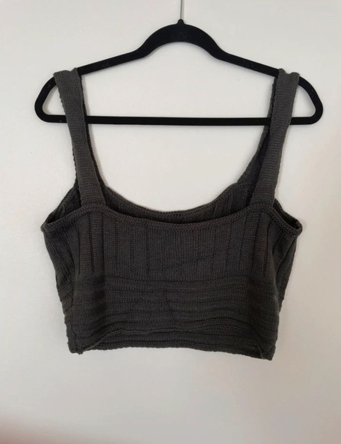 Top court côtelé en maille tricot neuf - photo numéro 2