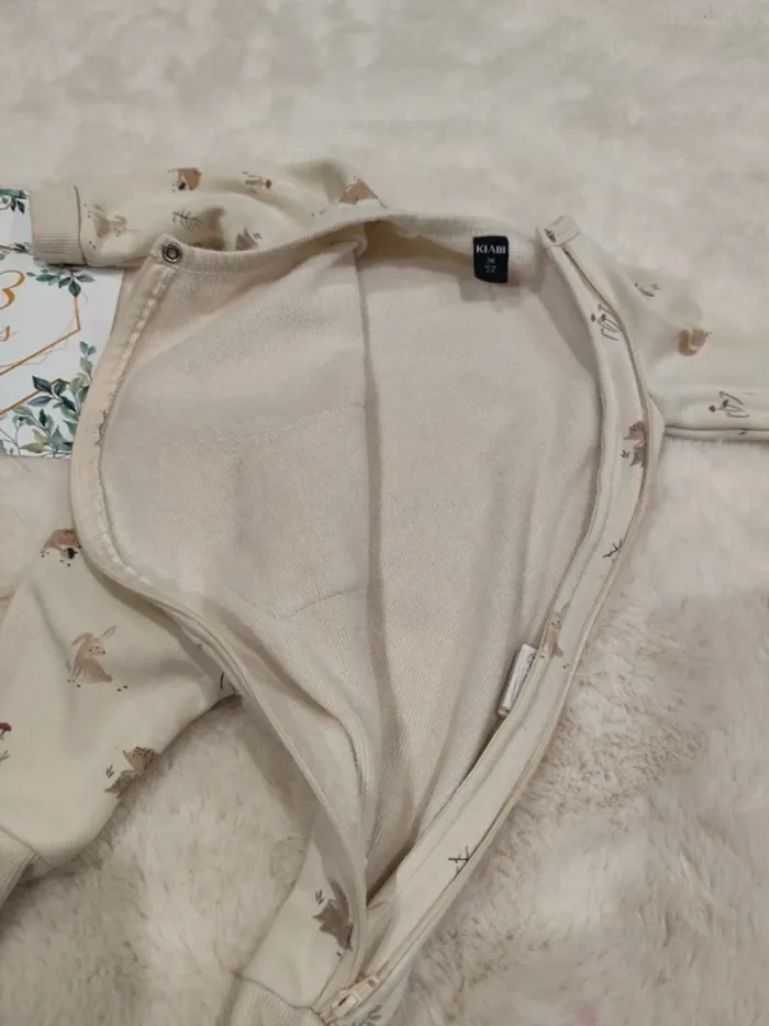 Combi à zip évolutive beige automnale 3 mois intérieur doux - photo numéro 6