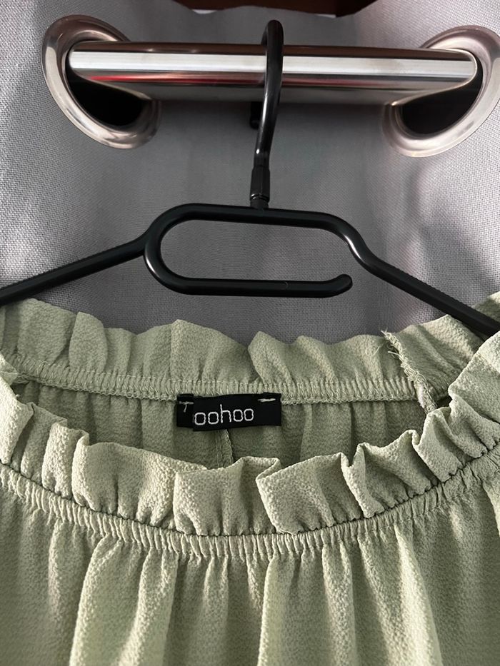 Petite blouse manches longues Boohoo taille S verte - photo numéro 2