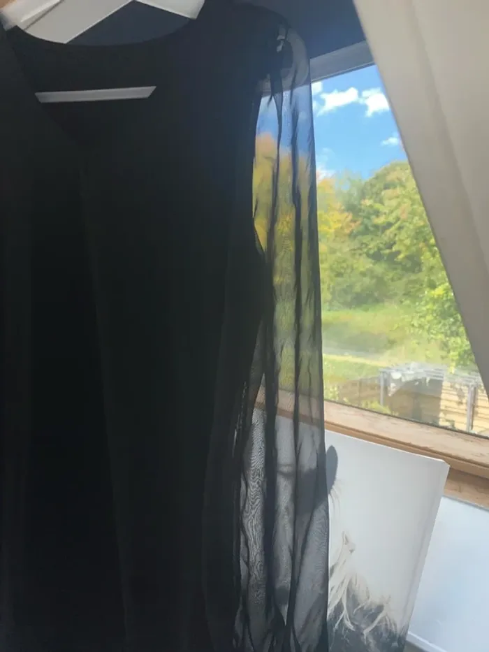 Robe longue noire et transparente - photo numéro 2
