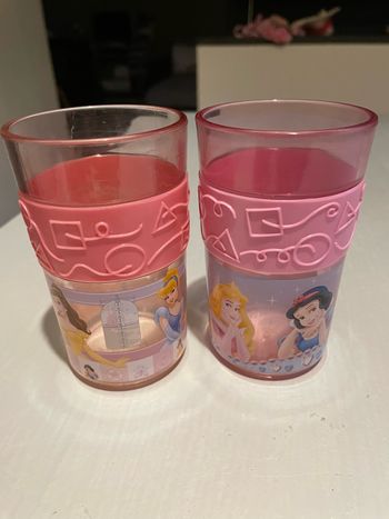 Verre plastique princesse disney