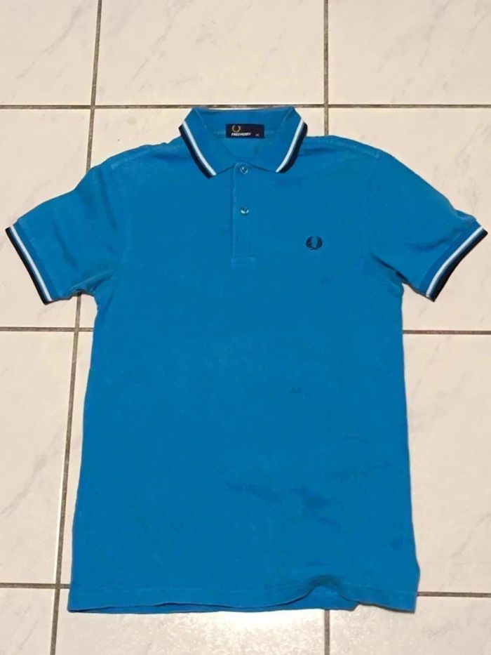 🌟 Polo Fred Perry bleu ciel - Taille XS - photo numéro 8