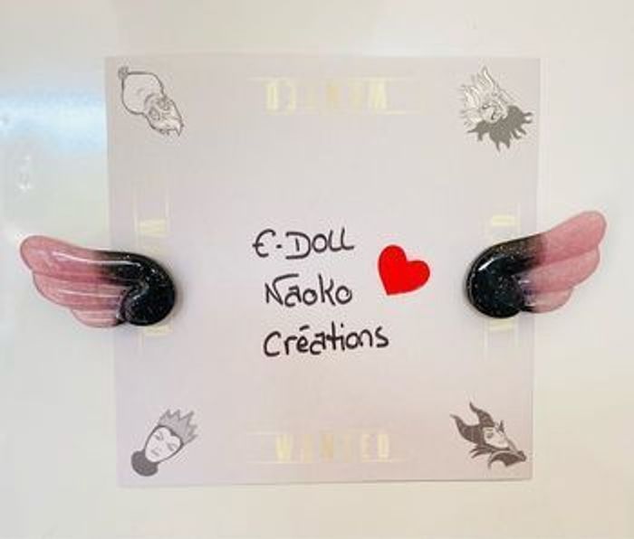 Set lot 2 magnets Fait Main sakura wings resine - photo numéro 2