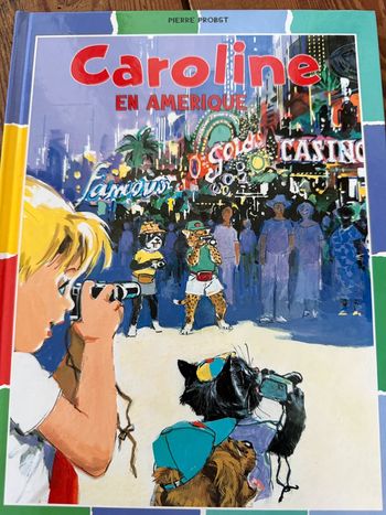 Très bon état - Livre Caroline en Amérique édition damiers bd album multicolore